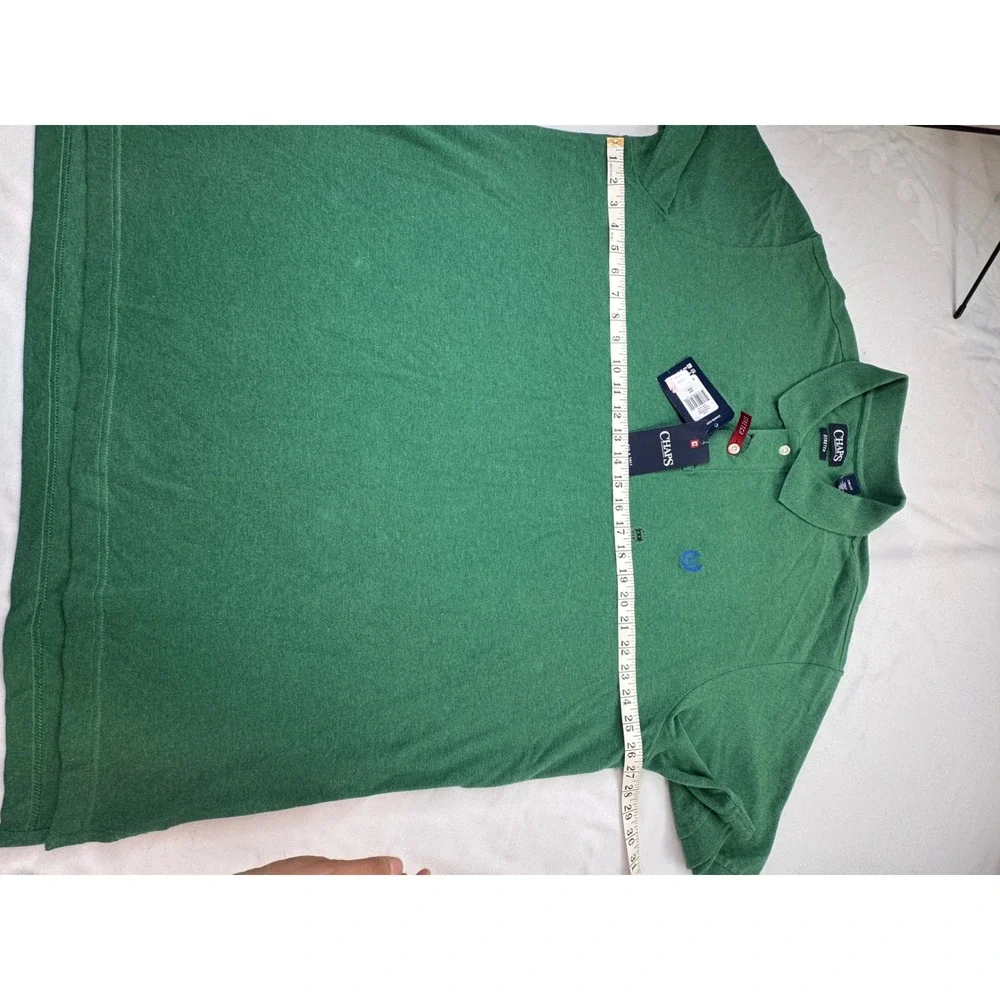 Chaps Mens Big &‎ Tall Stretch Polo Shirt Green Heather 2XB Preppy Old Money NWT